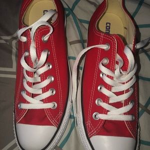 Red & white converse